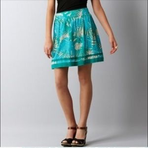 🔥Ann Taylor Loft] 🌴 Print A-line Skirt size 2
